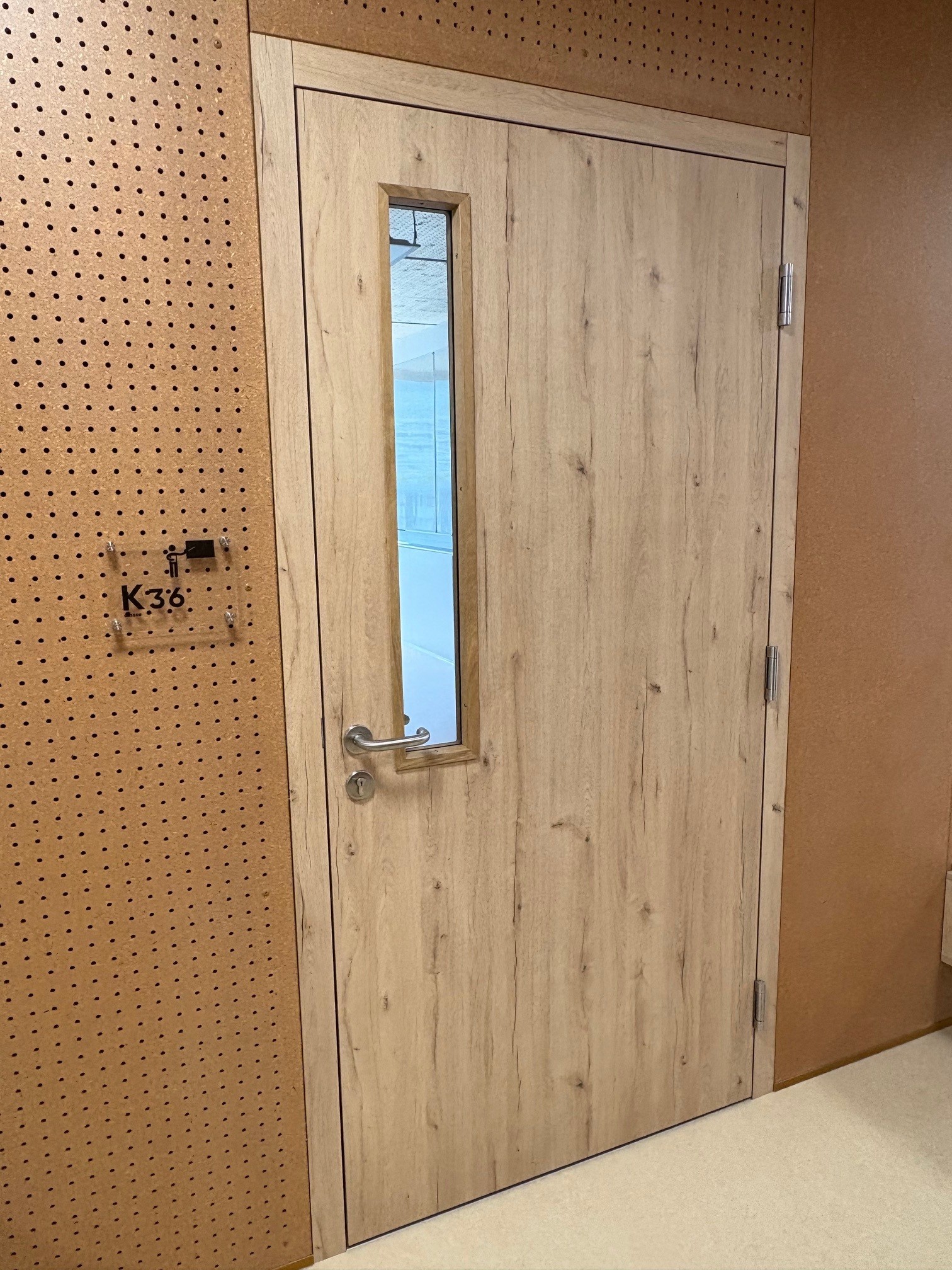 Porte de classe vitrée, affleurée phonique